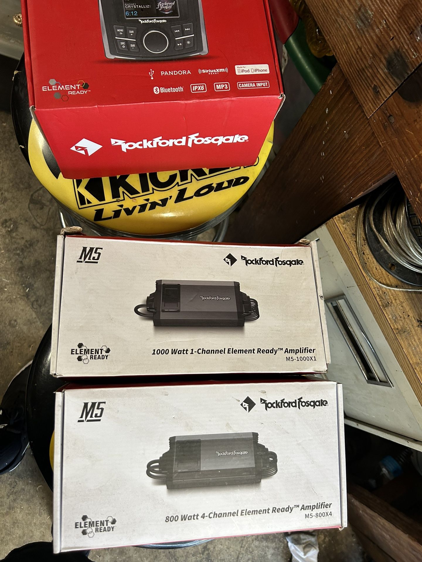 Utv Atv Polaris Rockford Fosgate Package Amplifiers And Head Unit Radio