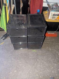 SET OF 6 SHOE STORAGE BOXES