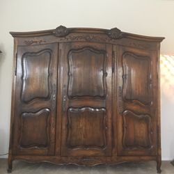 Stately 3 Door Armoire Vintage Closet