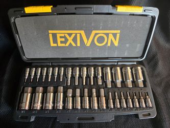LEXIVON 32pc Hex Bit Socket Set MM & SAE