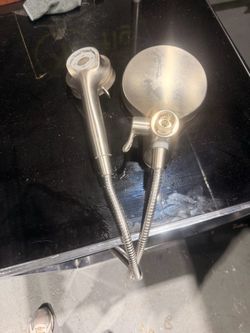 Brushed Nickel Handheld Shower Head with Hose