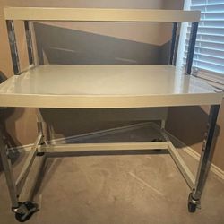 Two-tiered Metal desk/workbench (for indoors or out)