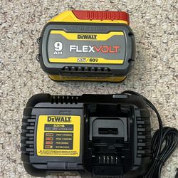 *NEW** Dewalt 20v/60v Flexvolt 9.0Ah Battery And DCB1106 6Amp charger with built in Fan