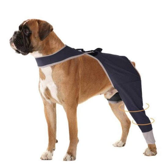 Furtent Medium Dog Sleeve to Prevent Licking for Rear Leg Dog Recovery Brace EUC