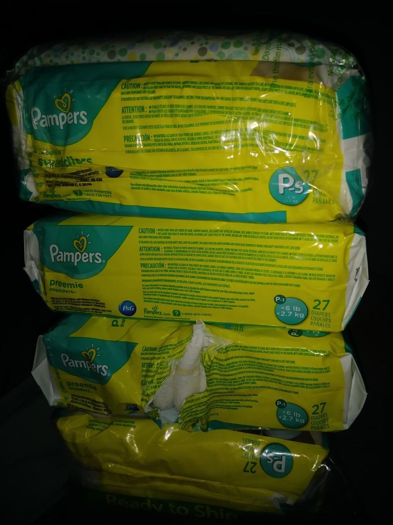 PREEMIE PAMPERS BRAND DIAPERS