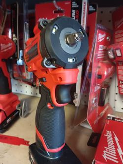Milwaukee M12 FUEL Brushless 3/8 Impact Wrench Stubby Tool-Only 