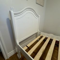 Girls White Twin XL Bed With Storage