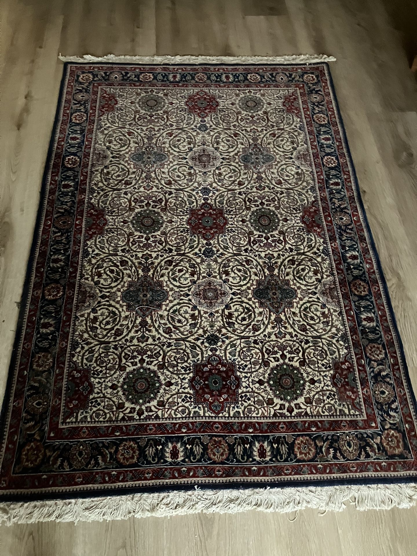 Authentic Real Persian Area Rug (made Of Silk And Wool)