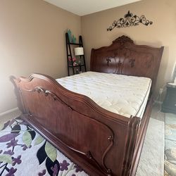 Cal-king bed frame mattress and box spring