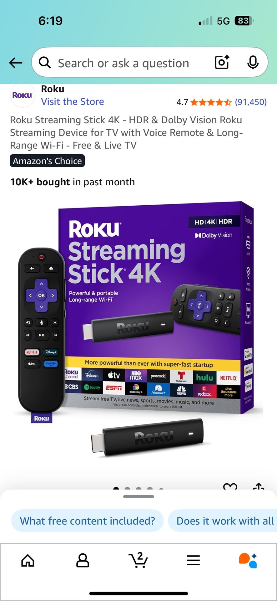 Roku Streaming Stick 4k