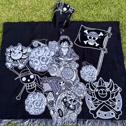 One Piece Adult Size Alpaca Poncho