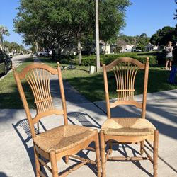 2 Wooden Chairs