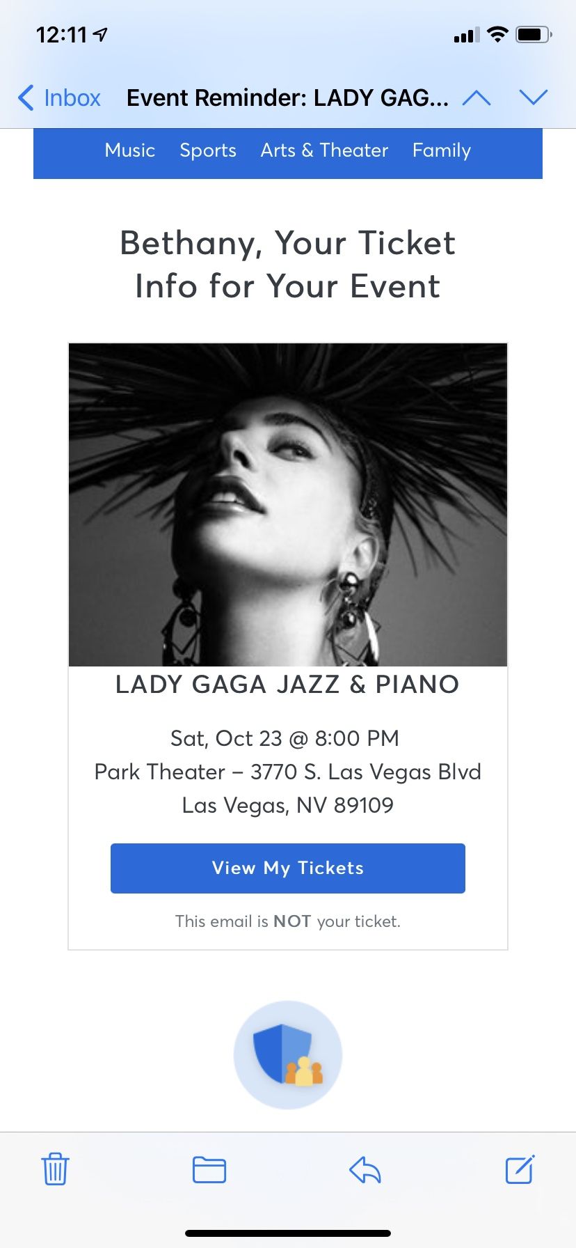 Lady Gaga Jazz & Piano Vegas Oct 23