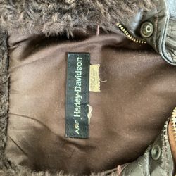 Original AMF from the 80s leather bomber jacket made by Harley Davidson