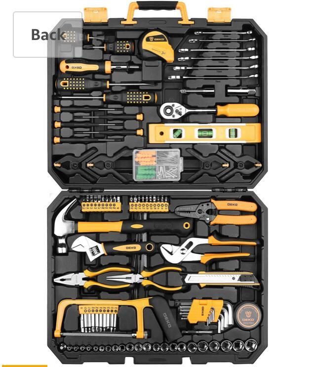 Brand new 168 Piece Socket Wrench Auto Repair Tool Combination Package Mixed Tool Set Hand Tool Kit with Plastic Toolbox Storage Case