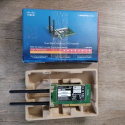 Linksys Dual Band Wireless -N PCI Adapter (Model: WMP600N) For Sale 