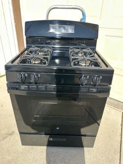GE 30” Black Gas Range Stove with Oven