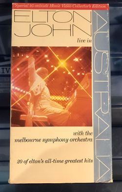 Vintage Elton John VHS 1986 Live In Australia