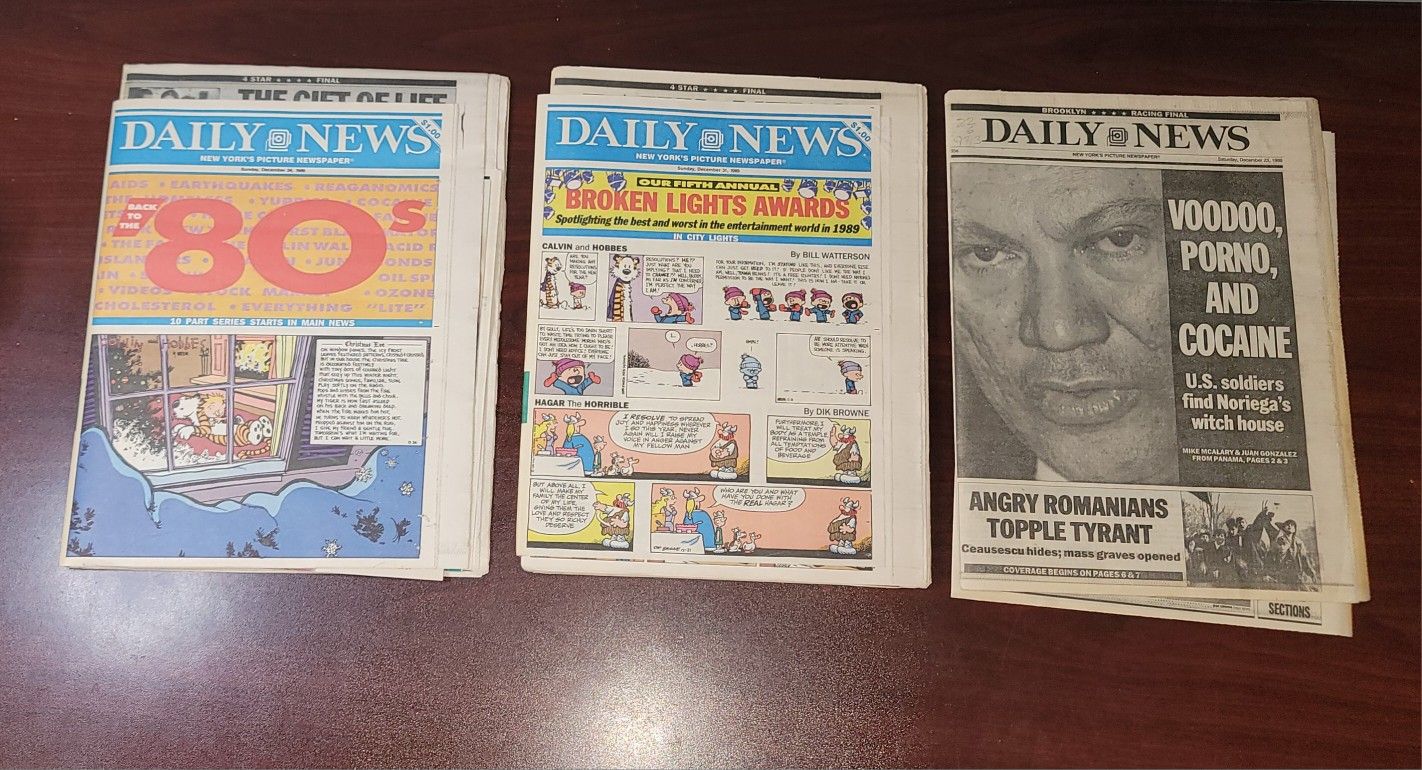 Vintage New York Newspaper Lot (5)