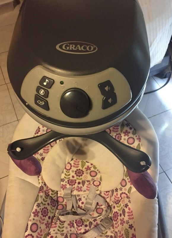 Graco swing cheap purple flowers