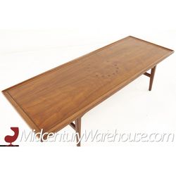 Kipp Stewart for Drexel Declaration Mid Century Walnut Coffee Table