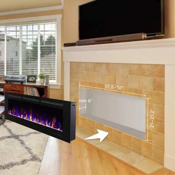 60 In Electric Fireplace
