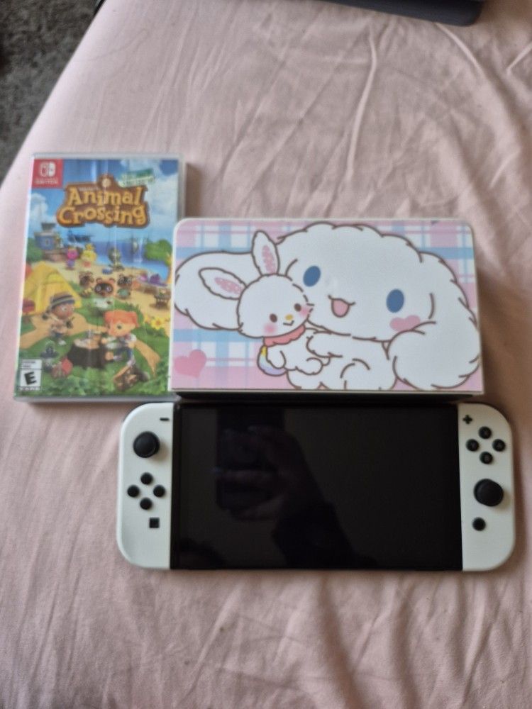 Nintendo Switch Oled With Animal Crossing