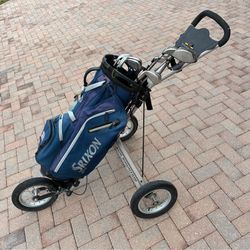 Taylormade Golf Set, Bag and push cart