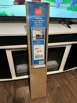 US Window and Floor 2" Cordless Faux Wood Blinds 35”Wx60”H