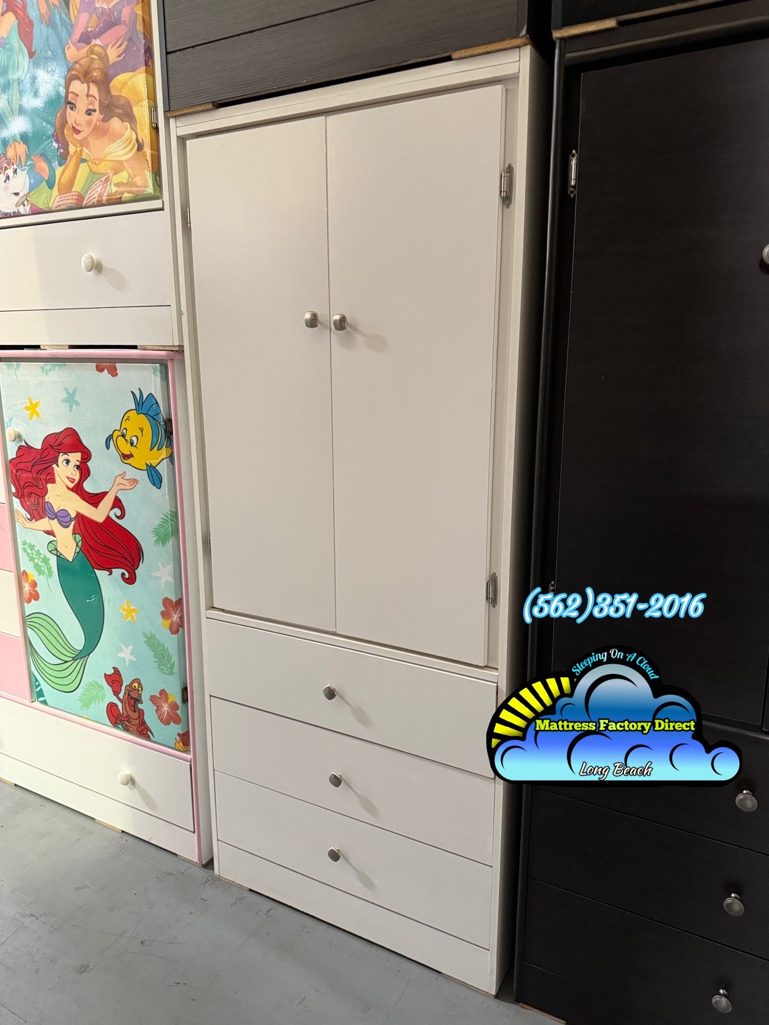 Tall Closet White Compressed Chest Cajonera Cómoda