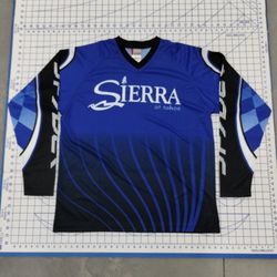 Spyder Sierra at tahoe Long Sleeve V-Neck Bike Jersey M Blue/Black/White