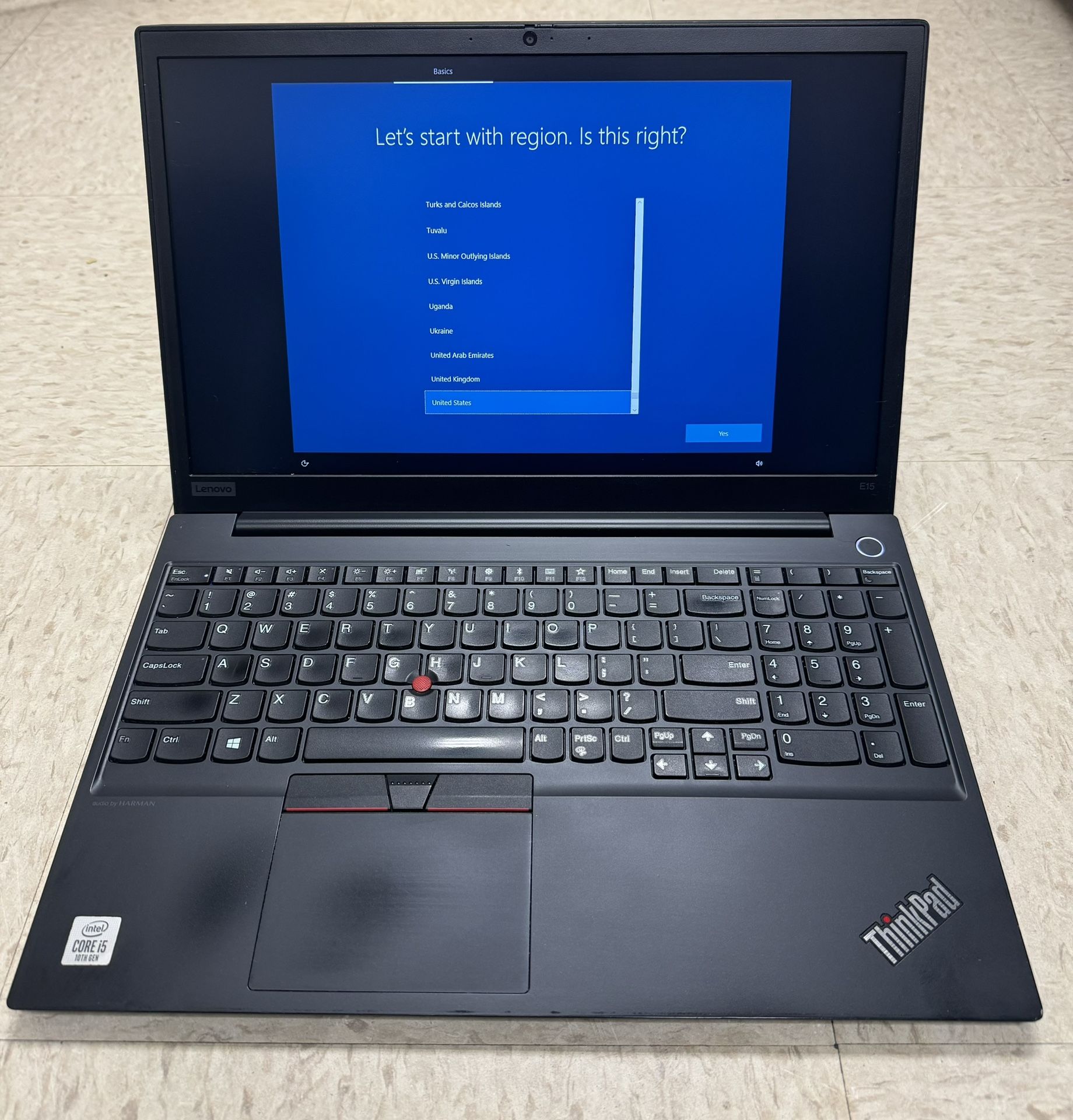 Lenovo E15 Thinkpad Laptop