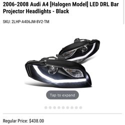 Audi A4 Headlights 06-08 Brand New