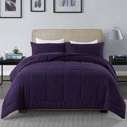 Purple King Size Comforter / Purple Shower Curtain