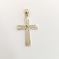 10kt Real Gold Cross Pendant 