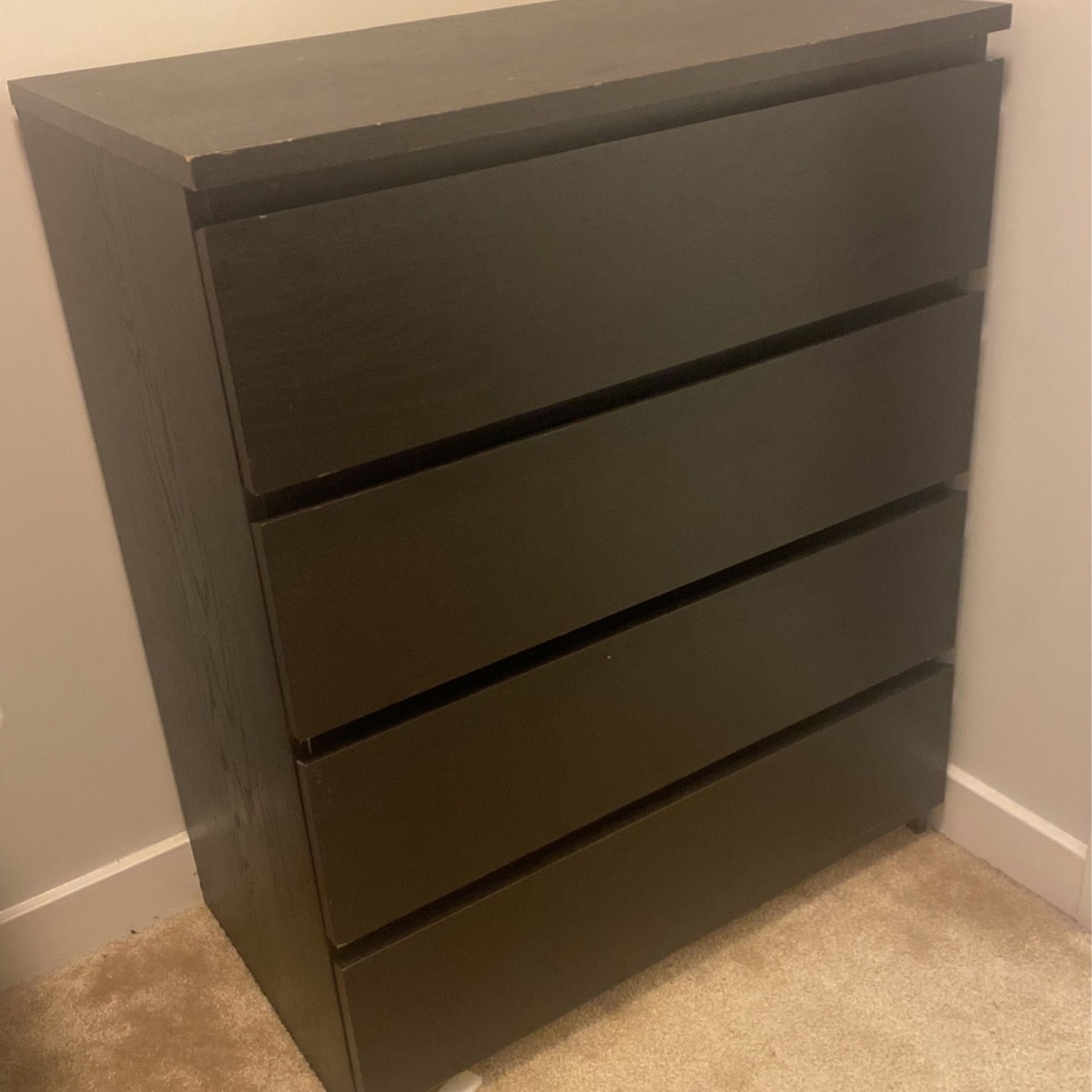 Black 4-Drawer Dresser