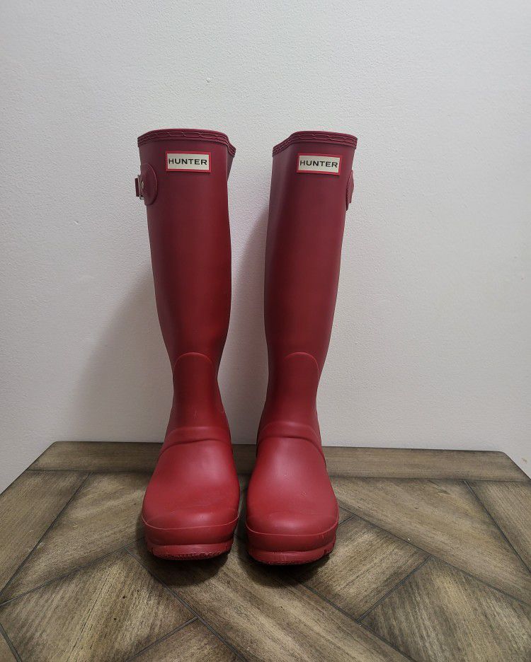 Red Hunter Boots Women's Size 7 Rain Boots