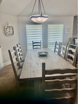 Custom Elegant Wooden Formal dinning room table and chairs