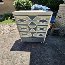 Blue Retro Dresser 