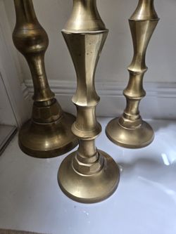 3 Solid Brass Stands