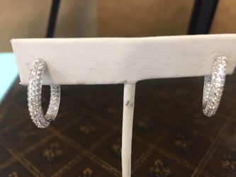 925 silver Earrings with crystals