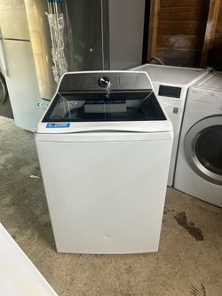 Profile 5.0 cu. ft. High-Efficiency Smart Top Load Washer in White with Impeller and Microban Technology, Energy Star