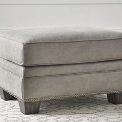 Leather Ottomans (2) 