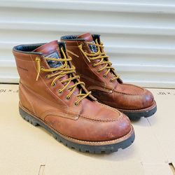 Vintage Polo Sport Ralph Lauren MB2452 Men Brown Leather Moc Toe Lace Up Boots 13 D. Superior quality leather and well maintained. Nice preowned condi