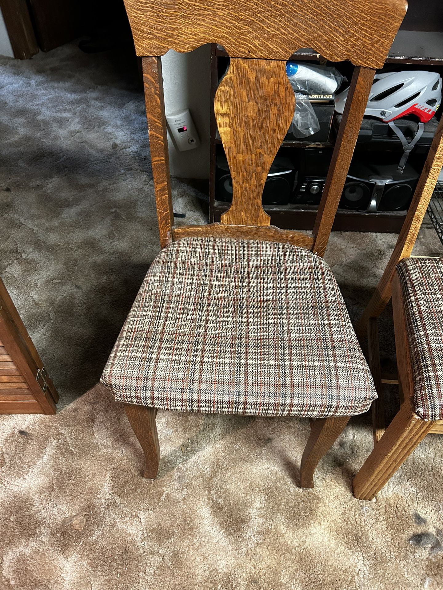 3 Classic Oak Dining Chairs - Great Condition