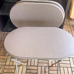 Vintage TV tray with rollaway stand