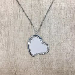 Sublimation Sideways Heart Necklace