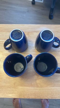 NEW! Corelle Coordinates Cobalt Blue Mugs Set of 4