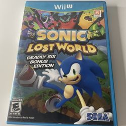 Sonic Lost World Deadly Six Bonus Edition CIB Authentic & Tested Nintendo Wii U