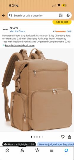 CEI-CEI Neoprene Diaper Bag Backpack